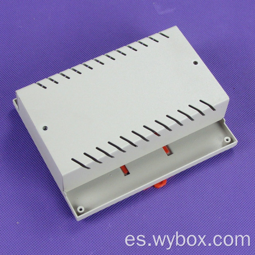 Caja de riel din eléctrico de plástico industrial ABS para módulo de fuente de alimentación pcb cajas de plástico riel caja eléctrica de unión din